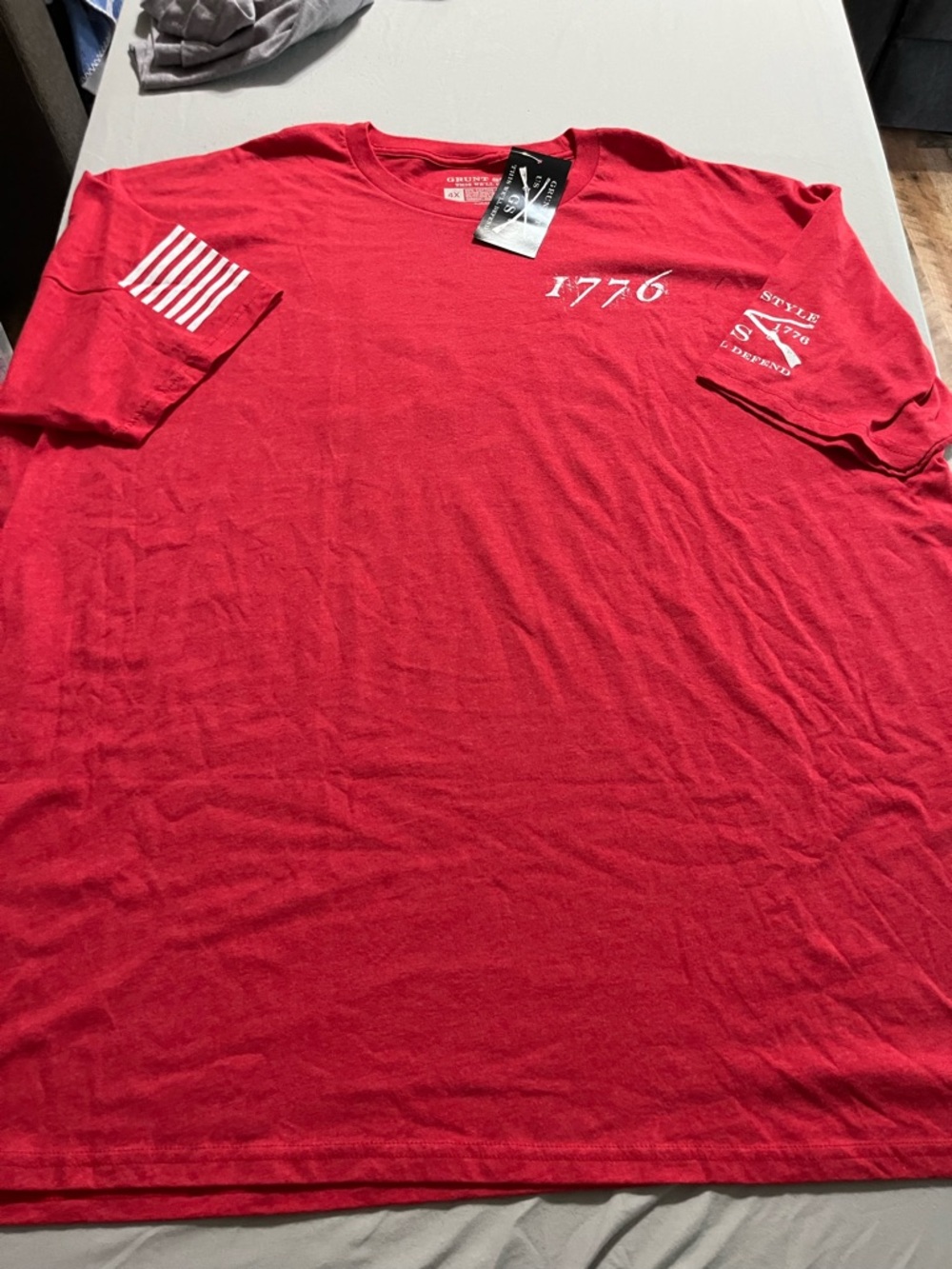 Men's Red Grunt Style 4X 1776 Graphic Short Sleeve Shirt